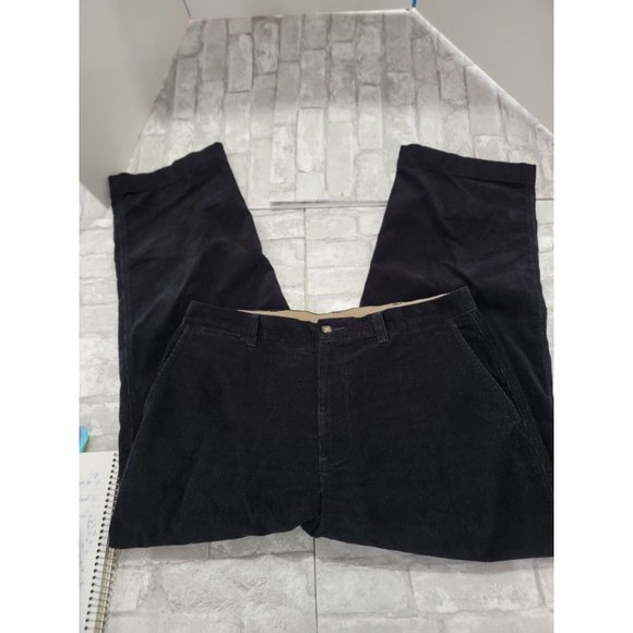 LL Bean Men's Black Corduroy Pants Size 40 x 32 Classic Fit OABR5 Casual Cotton - Picture 9 of 16